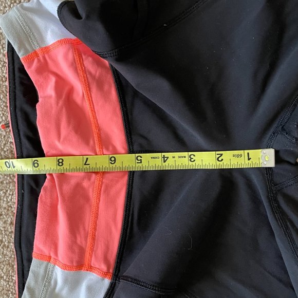 Lululemon Athletica Speed Tight black and coral full length size 4 - Picture 9 of 12